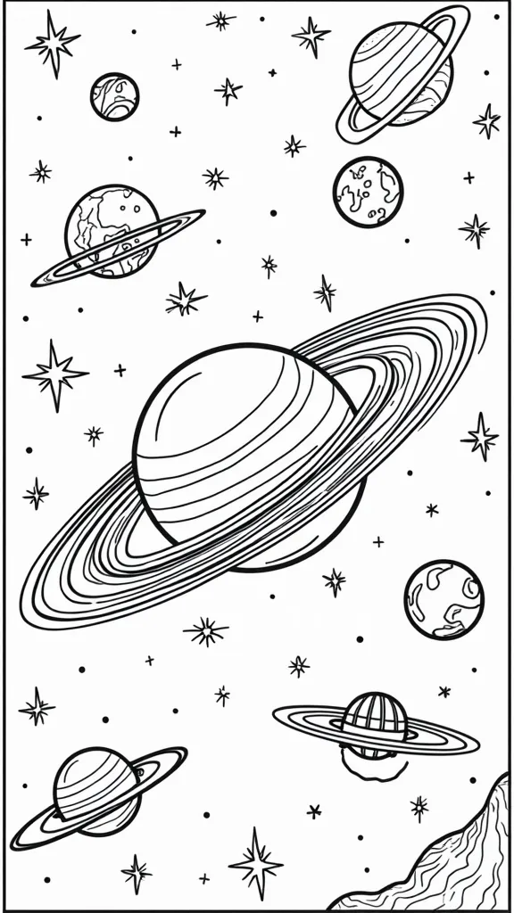 coloriages de planète à imprimer